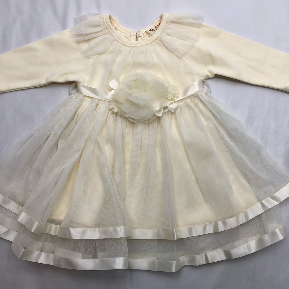 MaeLi Rose flower tulle babe dress
